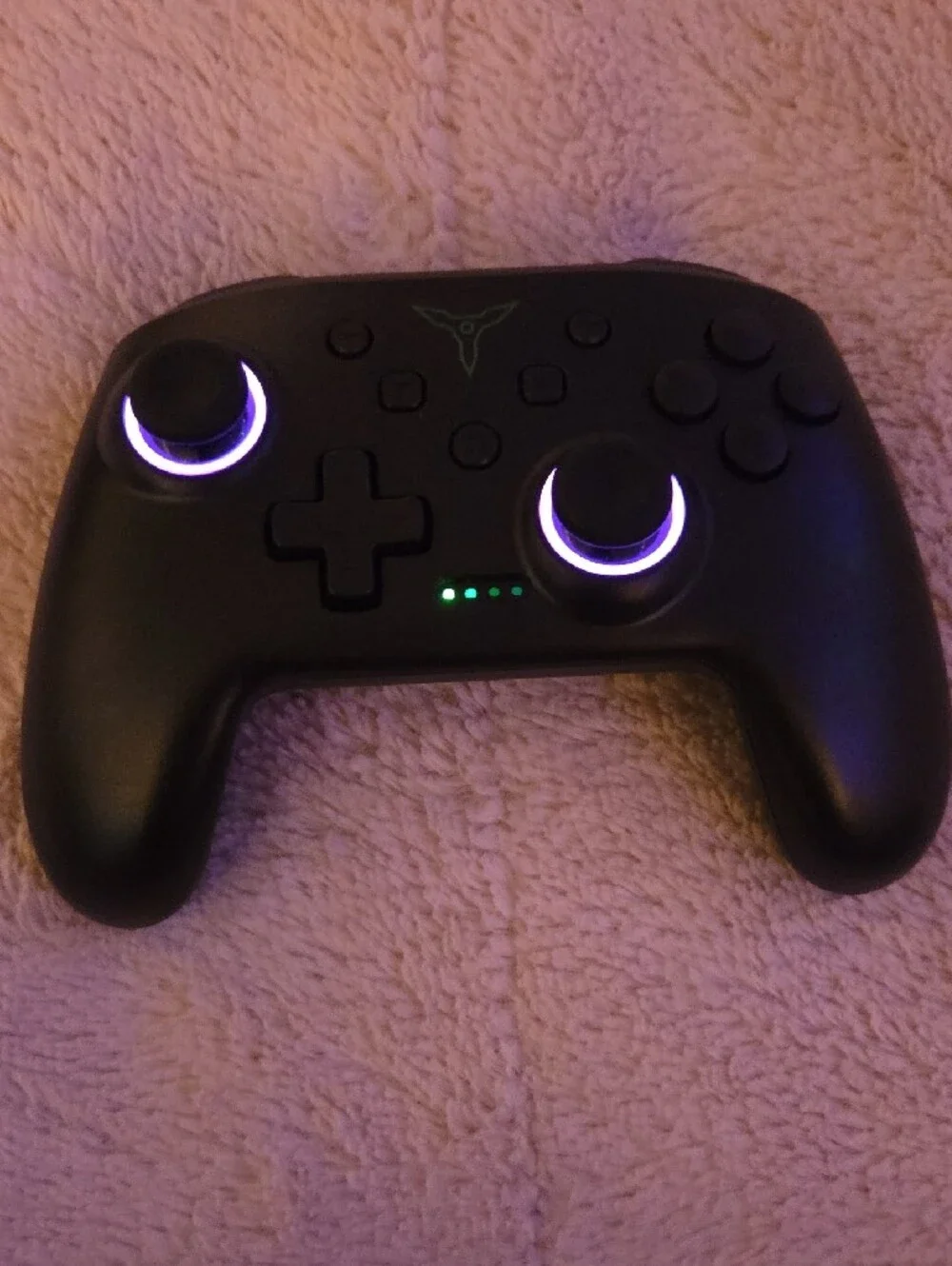 Nintendo Black Wireless Game Controller with Green Accent